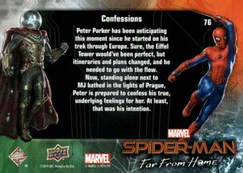 2019 Upper Deck Marvel Spider-Man Far From Home #76 Confessions Back