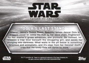 2020 Topps Star Wars Return of the Jedi Black & White #14 Oola’s Last Stand Back
