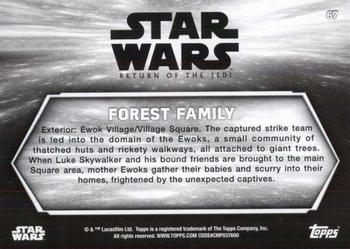 2020 Topps Star Wars Return of the Jedi Black & White #67 Forest Family Back
