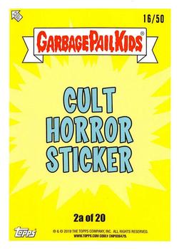 2019 Topps Garbage Pail Kids: Revenge of Oh, the Horror-ible! - Blood Splatter Gold #2a Basket Casey Back