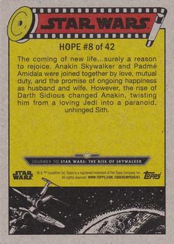 2019 Topps Star Wars Journey to Star Wars The Rise of Skywalker - Green #8 Padmé's Big News Back