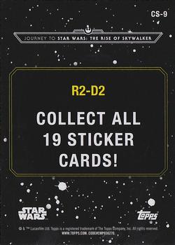2019 Topps Star Wars Journey to Star Wars The Rise of Skywalker - Character Stickers #CS-9 R2-D2 Back