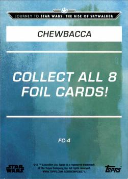 2019 Topps Star Wars Journey to Star Wars The Rise of Skywalker - Foil Character #FC-4 Chewbacca Back