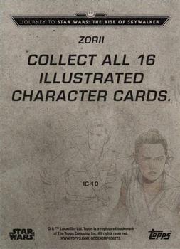2019 Topps Star Wars Journey to Star Wars The Rise of Skywalker - Illustrated Character #IC-10 Zorii Back