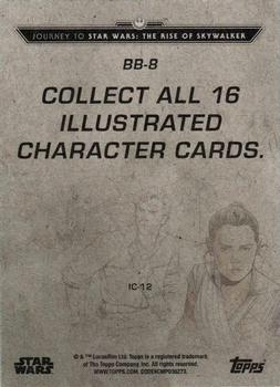 2019 Topps Star Wars Journey to Star Wars The Rise of Skywalker - Illustrated Character #IC-12 BB-8 Back
