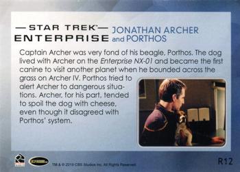 2019 Rittenhouse Star Trek Enterprise Archives Series 2 Heroes & Villains - Relationships #R12 Jonathan Archer / Porthos Back