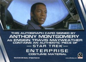 2019 Rittenhouse Star Trek Enterprise Archives Series 2 Heroes & Villains - Autographed Relics #NNO Anthony Montgomery Back