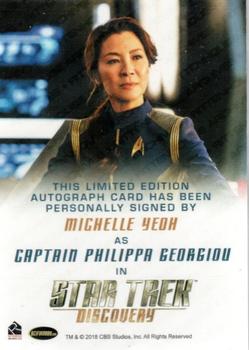 2019 Rittenhouse Star Trek Discovery Season One - Autographs (Full Bleed Design) #NNO Michelle Yeoh Back