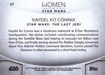 2020 Topps Women of Star Wars #37 Kaydel Ko Connix Back