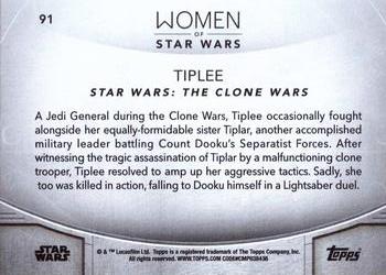 2020 Topps Women of Star Wars #91 Tiplee Back