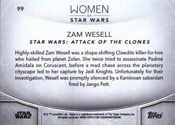 2020 Topps Women of Star Wars #99 Zam Wesell Back