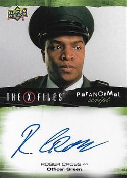 2019 Upper Deck The X-Files UFOs and Aliens Edition - Paranormal Script #A-RC Roger Cross Front