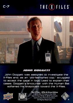 2019 Upper Deck The X-Files UFOs and Aliens Edition - Characters #C-7 John Doggett Back
