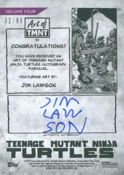 2019 Topps The Art of TMNT - Artist Autographs Green #50 Jim Lawson Back