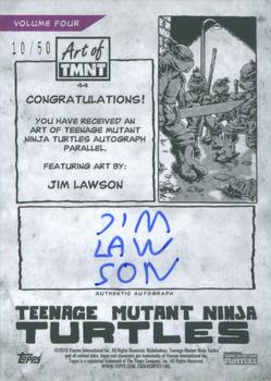 2019 Topps The Art of TMNT - Artist Autographs Purple #44 Jim Lawson Back
