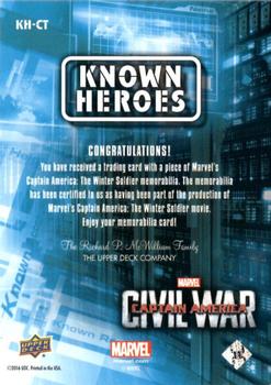 2016 Upper Deck Captain America Civil War (Walmart) - Known Heroes #KH-CT Chris Evans Back