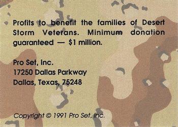 1991 Pro Set Desert Storm - Promos #NNO Header Card Back
