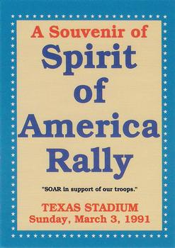 1991 Pro Set Desert Storm - Promos #NNO Spirit of America Rally Front