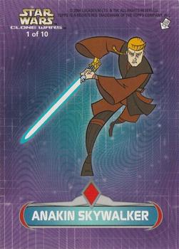 2004 Topps Star Wars: Clone Wars - Die Cut Stickers #1 Anakin Skywalker Front