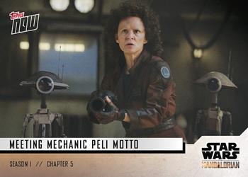 2019 Topps Now Star Wars: The Mandalorian #21 Meeting Mechanic Peli Motto Front