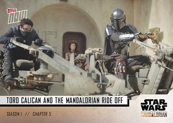 2019 Topps Now Star Wars: The Mandalorian #23 Tord Calican and The Mandalorian Ride Off Front