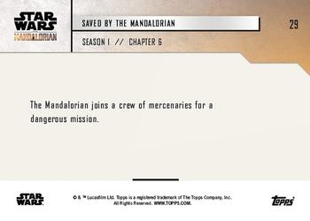 2019 Topps Now Star Wars: The Mandalorian #29 Saved by The Mandalorian Back