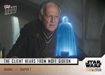 2019 Topps Now Star Wars: The Mandalorian #33 The Client Hears from Moff Gideon Front