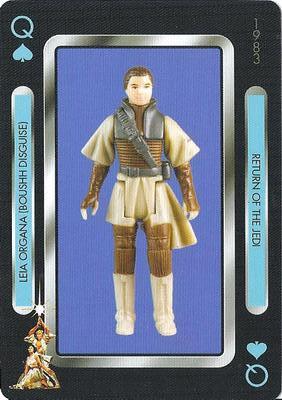 2019 NMR Distribution Star Wars Vintage Kenner Action Figures Playing Cards #Q♠ Leia Organa Front