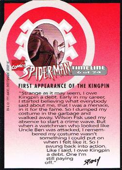1995 Welches Eskimo Pie Spider-Man Timeline #6 First Appearance of the Kingpin Back