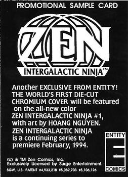 1994 Entity Zen Intergalactic Ninja Comic Promo #NNO Zen Chromium Back