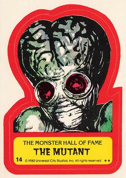 1980 Topps You'll Die Laughing Creature Feature - Stickers #14 The Mutant Front
