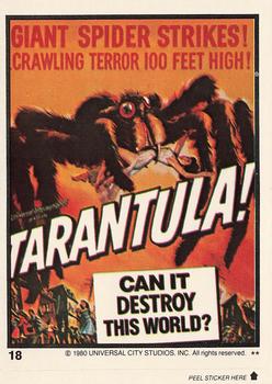 1980 Topps You'll Die Laughing Creature Feature - Stickers #18 Tarantula! Front