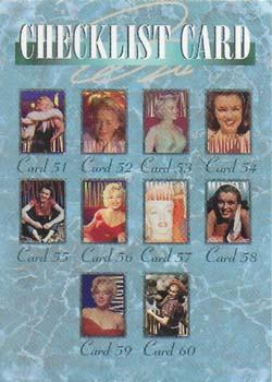 1993 Sports Time Marilyn Monroe - Checklists #3C Checklist #51-75 Front