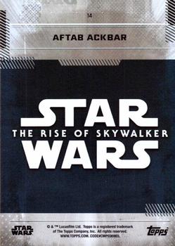 2019 Topps Star Wars: The Rise of Skywalker - Green #14 Aftab Ackbar Back