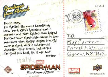 2019 Upper Deck Marvel Spider-Man Far From Home - Greetings From Abroad #GFA-1 London Back