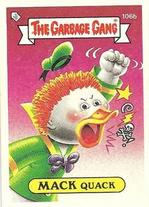 1989 Regina The Garbage Gang Series 3 #106b Mack Quack Front