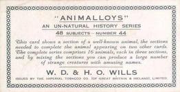 1934 Wills's Animalloys #44 Weasel Back