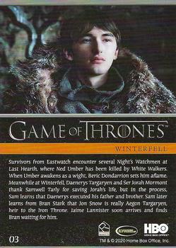 2020 Rittenhouse Game of Thrones Season 8 #03 Winterfell Back