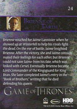 2020 Rittenhouse Game of Thrones Season 8 #24 Brienne of Tarth Back