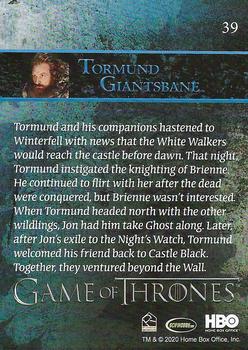 2020 Rittenhouse Game of Thrones Season 8 #39 Tormund Giantsbane Back