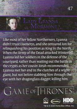 2020 Rittenhouse Game of Thrones Season 8 #47 Lady Lyanna Mormont Back