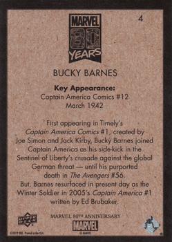 2019 Upper Deck Marvel 80th Anniversary - Retro #4 Bucky Barnes Back