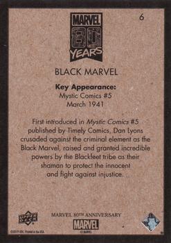2019 Upper Deck Marvel 80th Anniversary - Retro #6 Black Marvel Back