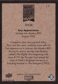 2019 Upper Deck Marvel 80th Anniversary - Retro #17 Thor Back