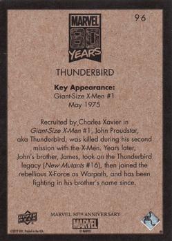 2019 Upper Deck Marvel 80th Anniversary - Retro #96 Thunderbird Back