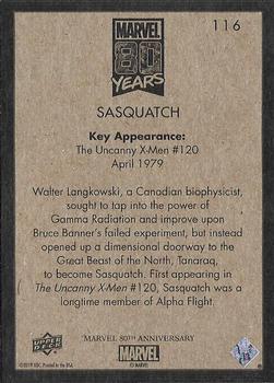 2019 Upper Deck Marvel 80th Anniversary - Retro #116 Sasquatch Back