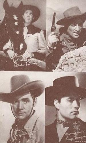 1947 Exhibits All-Star Cowboys #NNO Eddie Dean / Gregory Peck / Russell Hayden / George Montgomery Front