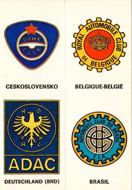 1977 Panini Super Auto Stickers #1 Belgique-België / Brasil / Ceskoslovensko / Deutschland (BRD) Front