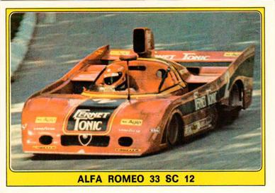 1977 Panini Super Auto Stickers #47 Alfa Romeo 33 SC 12 Front
