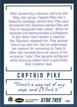 2020 Rittenhouse Star Trek The Original Series Archives & Inscriptions #10 Captain Pike Back